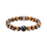 Thomas Sabo Mens Brown Bead Bracelet