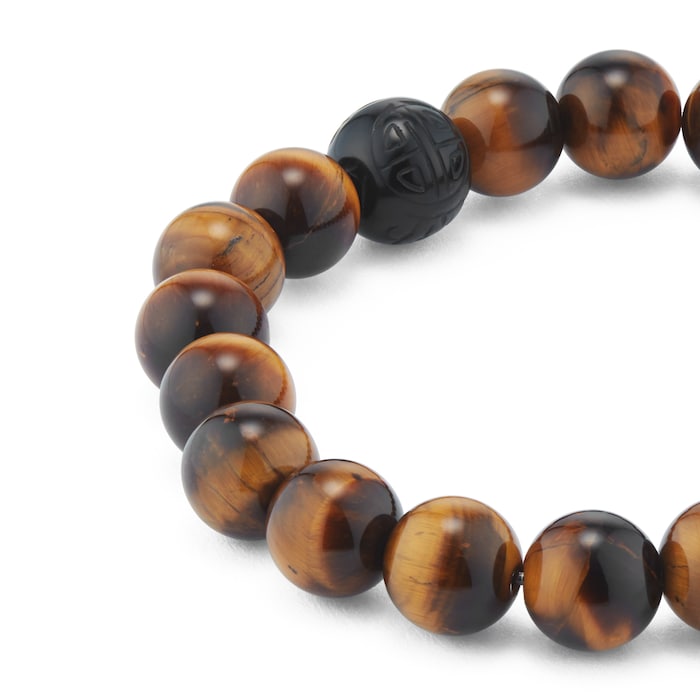 Thomas Sabo Mens Brown Bead Bracelet