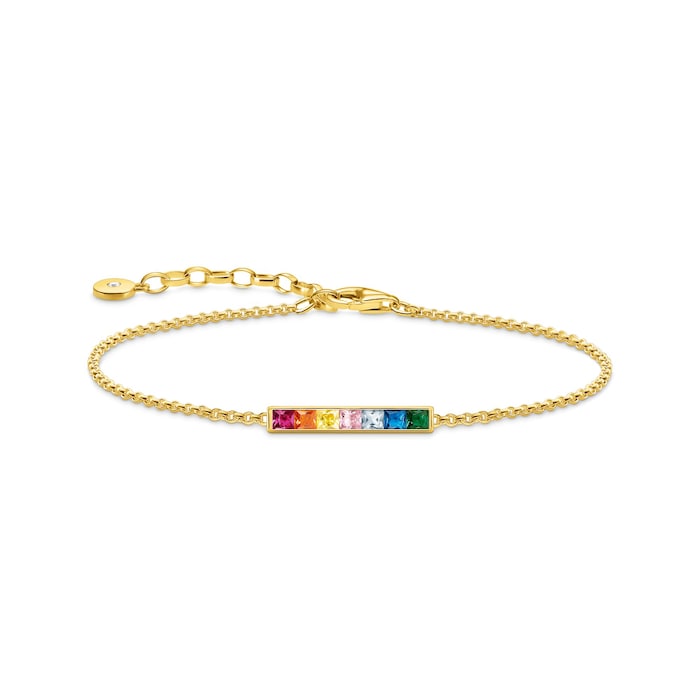 Thomas Sabo 18ct Yellow Gold Coloured Colourful Stone Bracelet