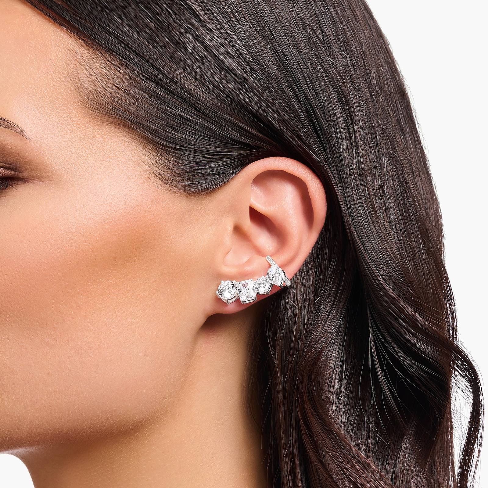 Thomas Sabo Single Sterling Silver Cubic Zirconia Climber Earring