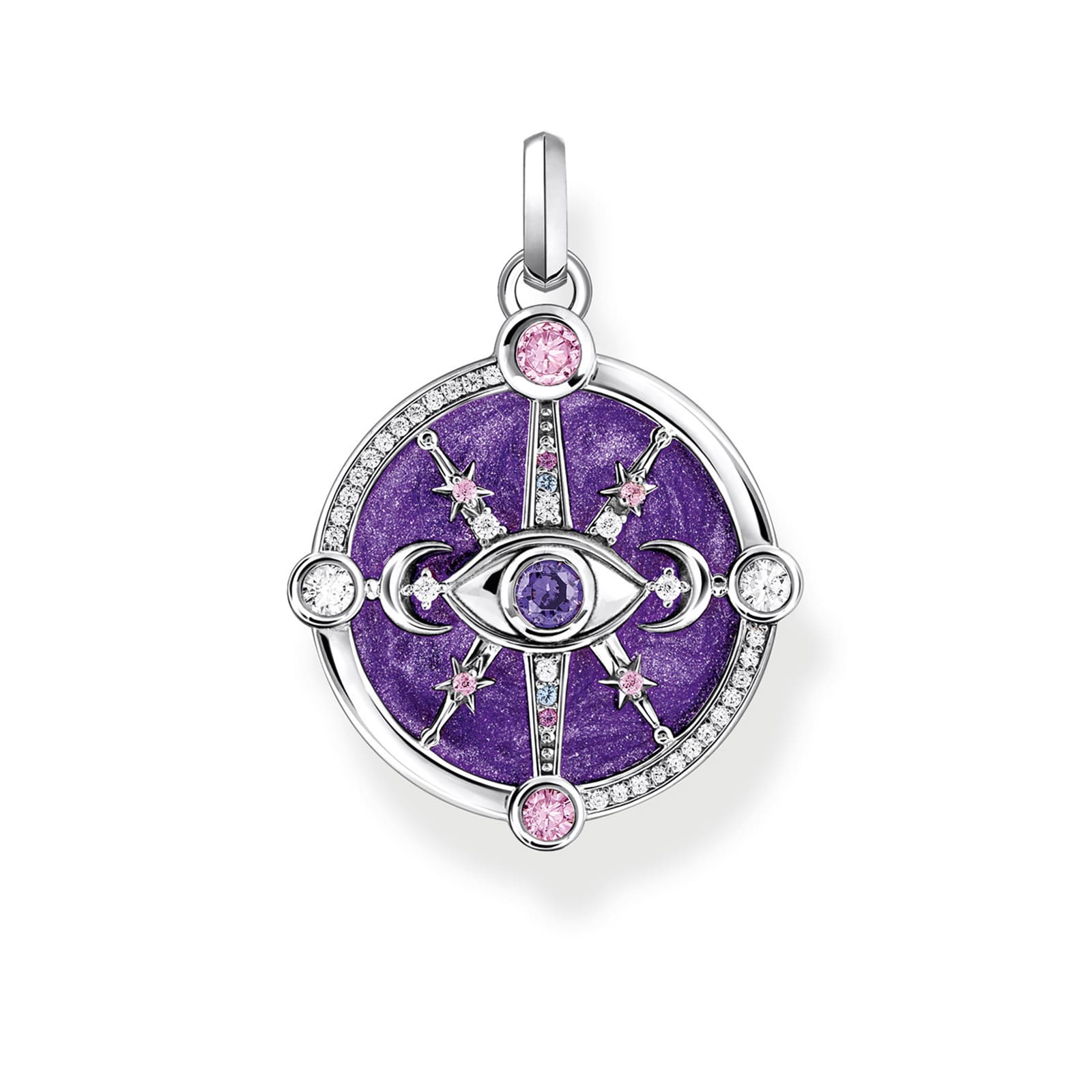 Thomas Sabo Sterling Silver & Violet Enamel Pendant Charm