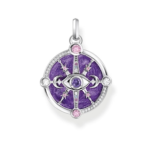 Thomas Sabo Sterling Silver & Violet Enamel Pendant Charm