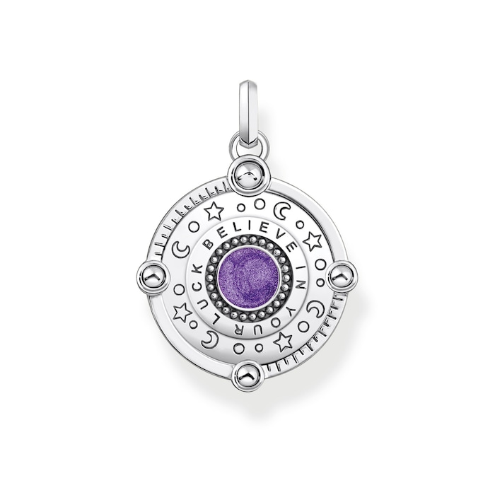 Thomas Sabo Sterling Silver & Violet Enamel Pendant Charm