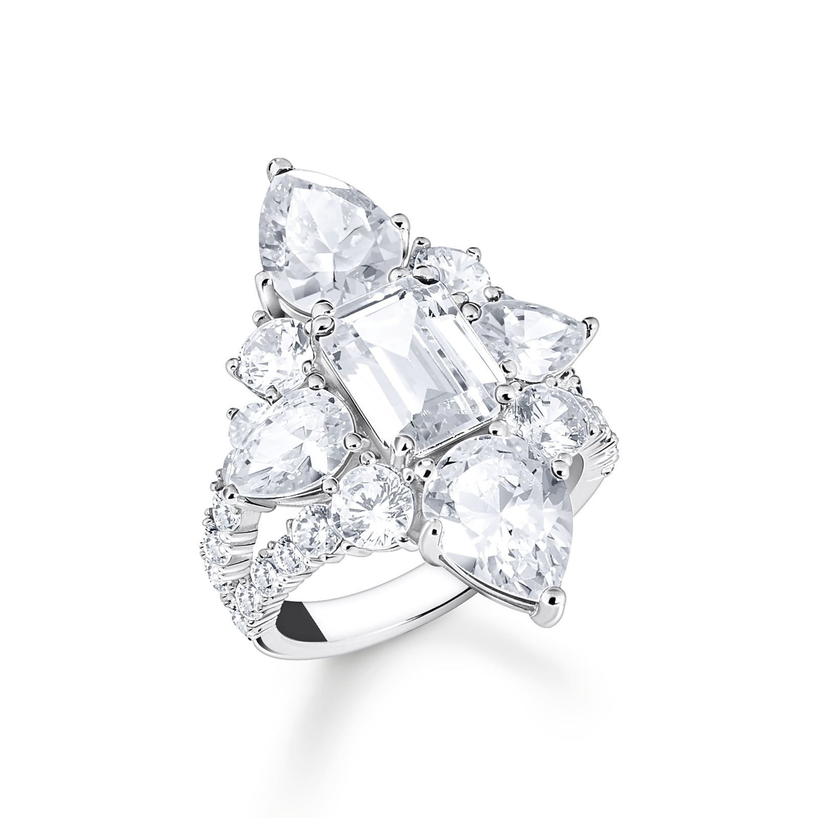 Thomas Sabo Sterling Silver Cubic Zirconia Cocktail Ring Thomas Sabo Sterling Silver Cubic Zirconia Cocktail Ring