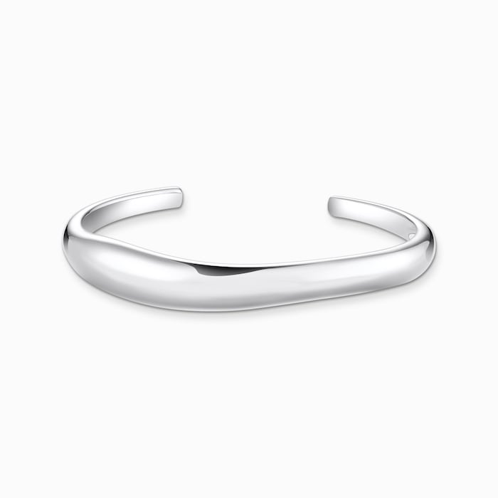 Thomas Sabo Sterling Silver Bold Elegance Curved Bangle