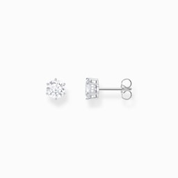 37300949 - Silver Sparkling Cubic Zirconia Stone Stud Earrings