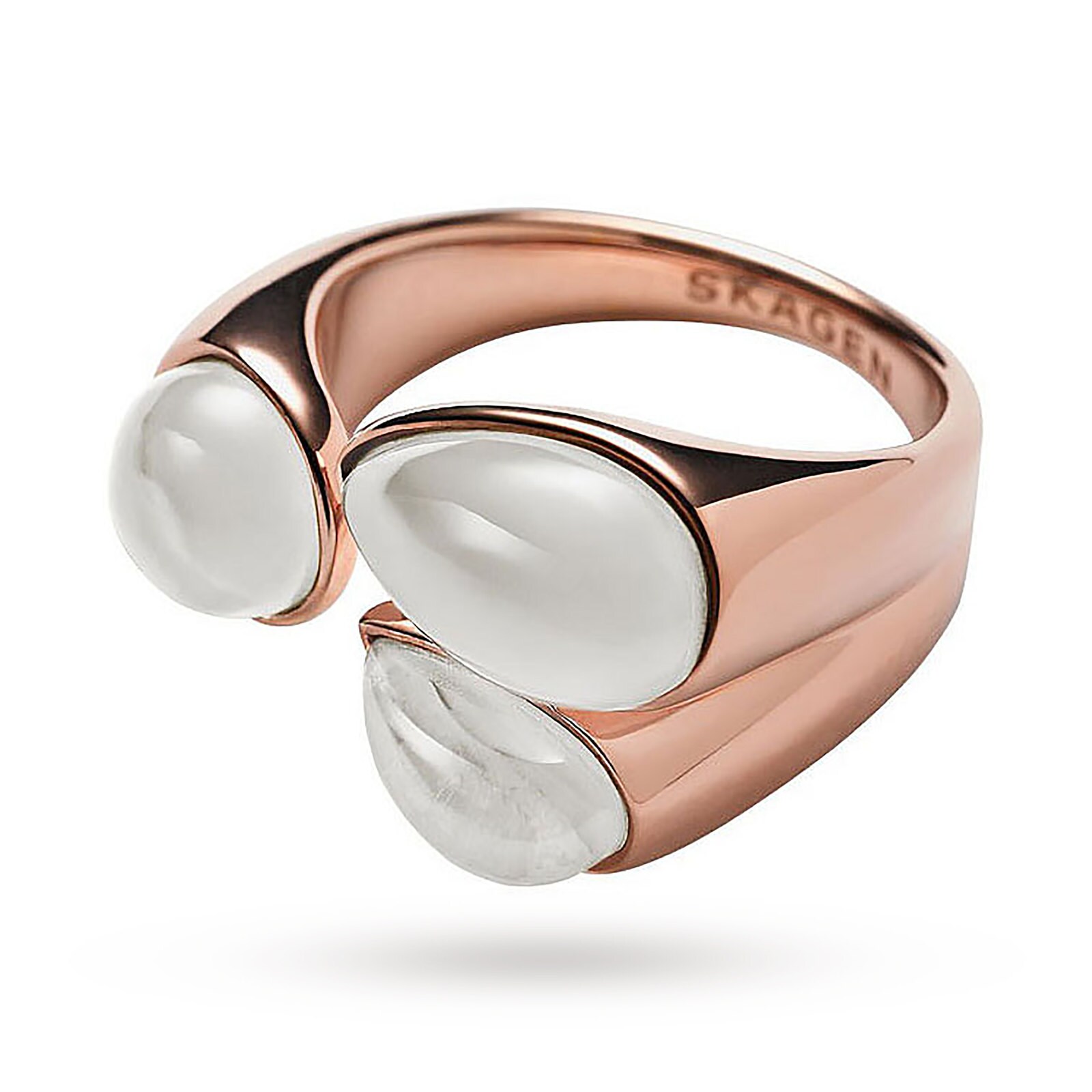 Skagen Rose Gold Coloured Ring - Ring Size M