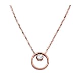 Skagen Elin Rose Gold Coloured Crystal Circle Necklace