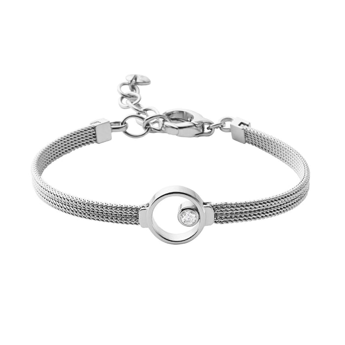 Skagen Elin Silver-Tone Crystal Bracelet