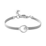 Skagen Elin Silver-Tone Crystal Bracelet