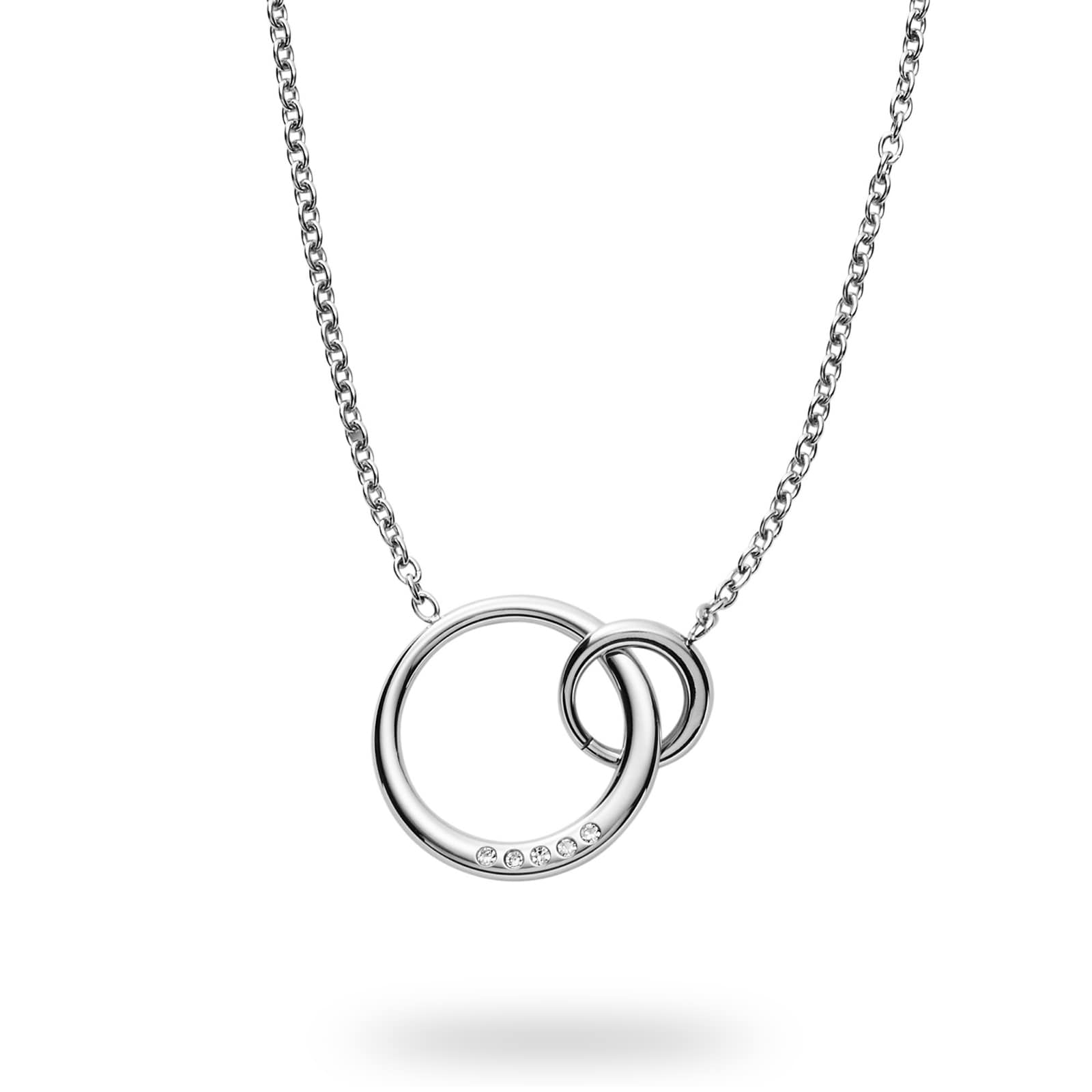 Skagen Elin Silver Coloured Crystal Pendant Necklace