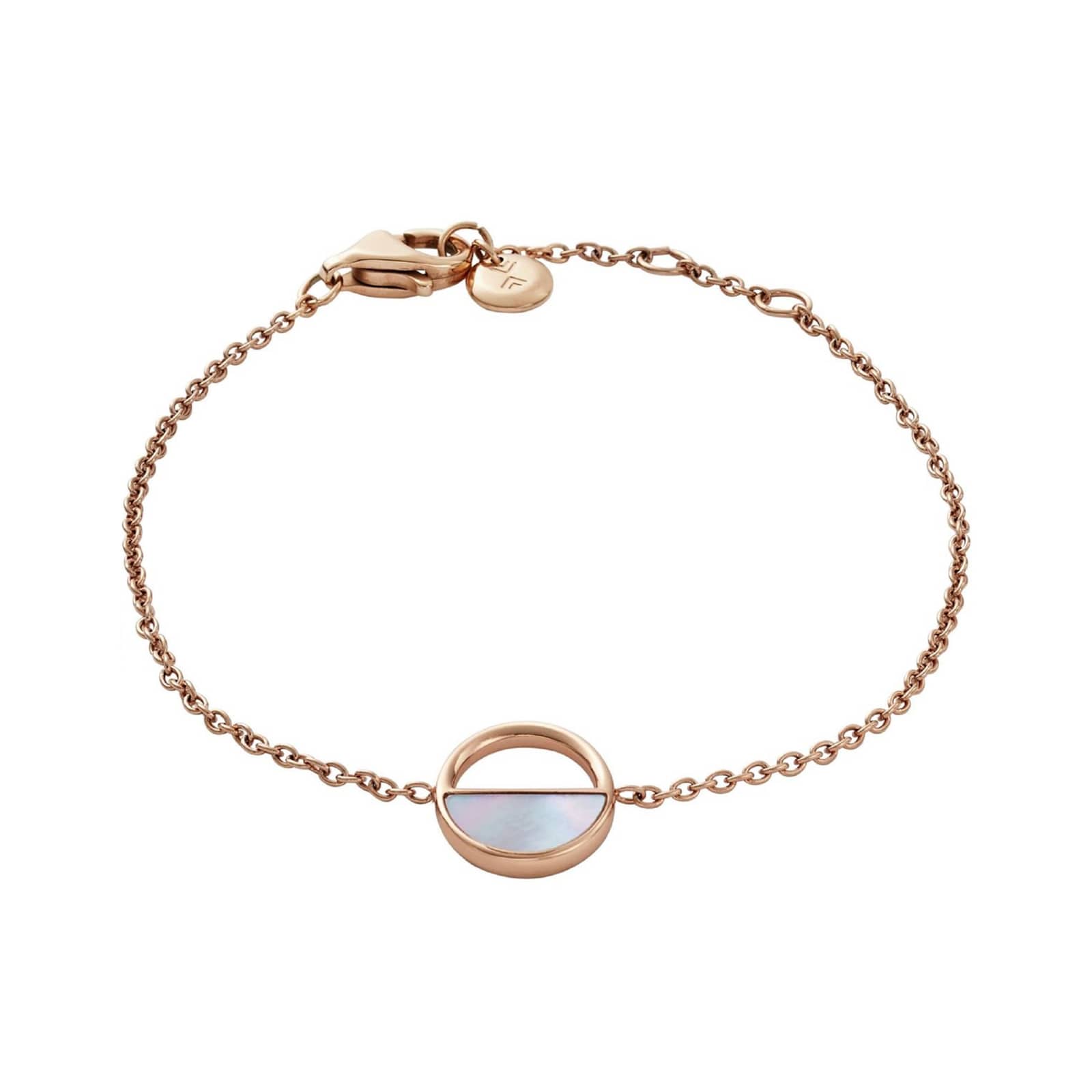 Skagen Agnethe Rose Gold Coloured Mother of Pearl Bracelet