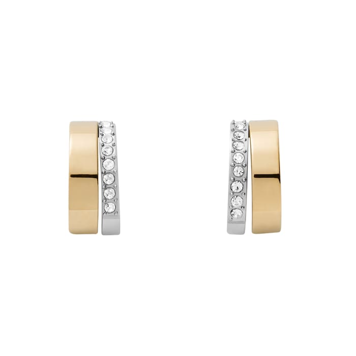 Skagen Elin Two-Tone Stainless Steel Hoop Earrings