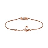 Skagen Agnethe Rose-Tone Stainless Steel Pearl Chain Bracelet