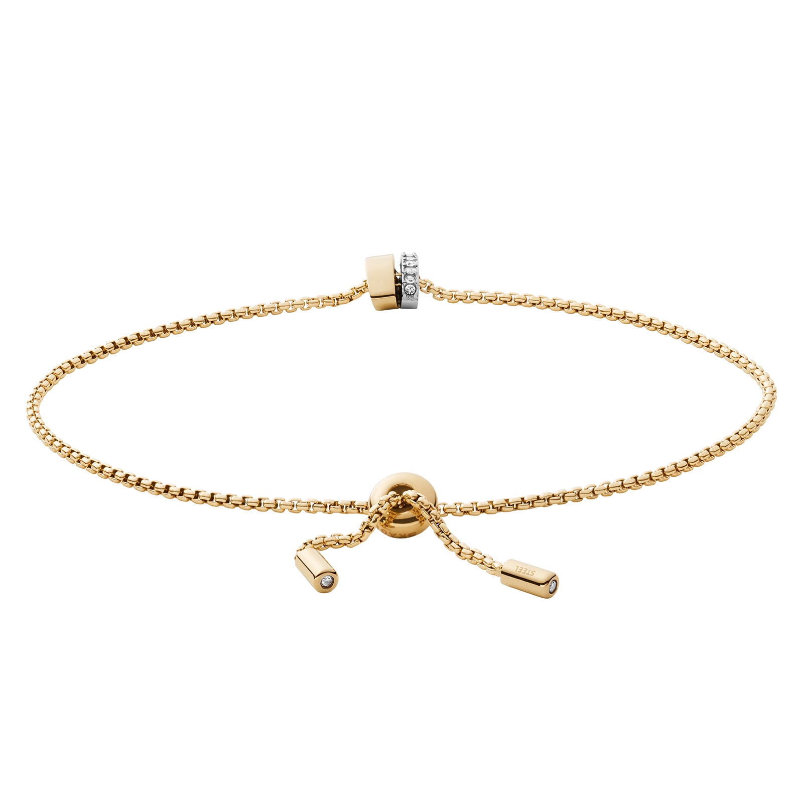 Skagen Elin Two-Tone Stainless Steel Station Bracelet Skagen Elin Two-Tone Stainless Steel Station Bracelet