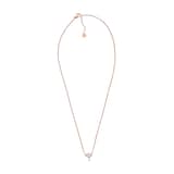 Skagen Sea Glass Rose Gold Tone Pink Glass Necklace