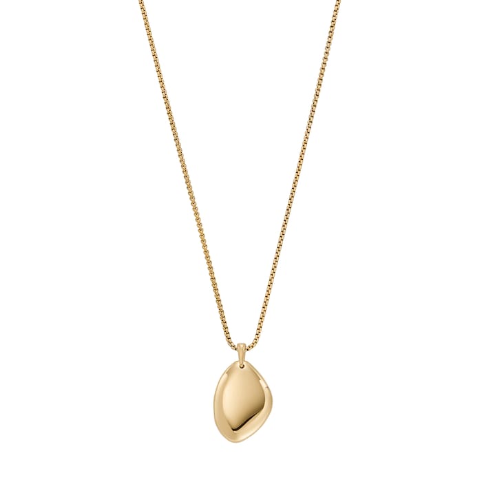 Skagen Katrine Gold Tone Pendant Necklace