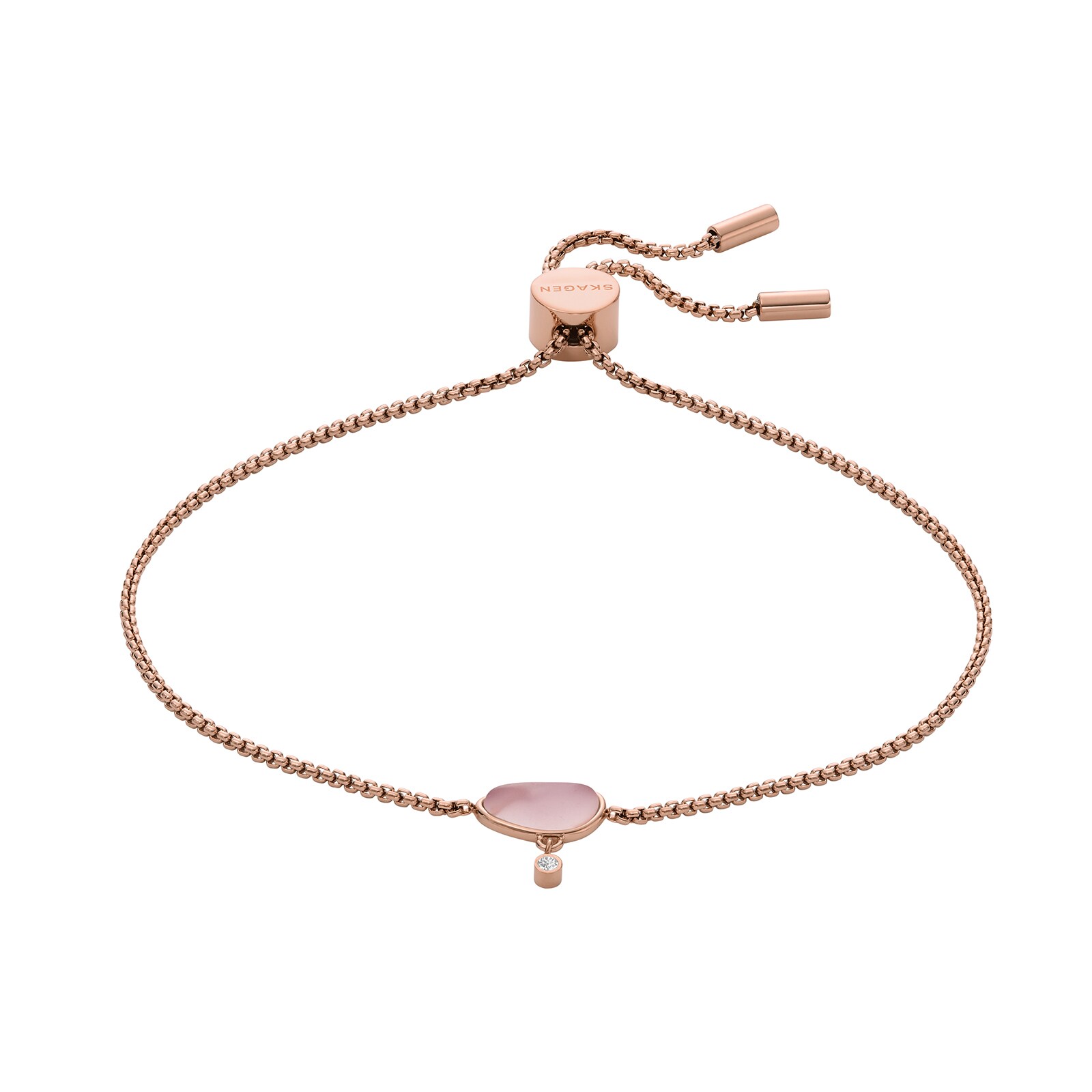 Skagen Rose Gold Coloured Sea Glass Bracelet
