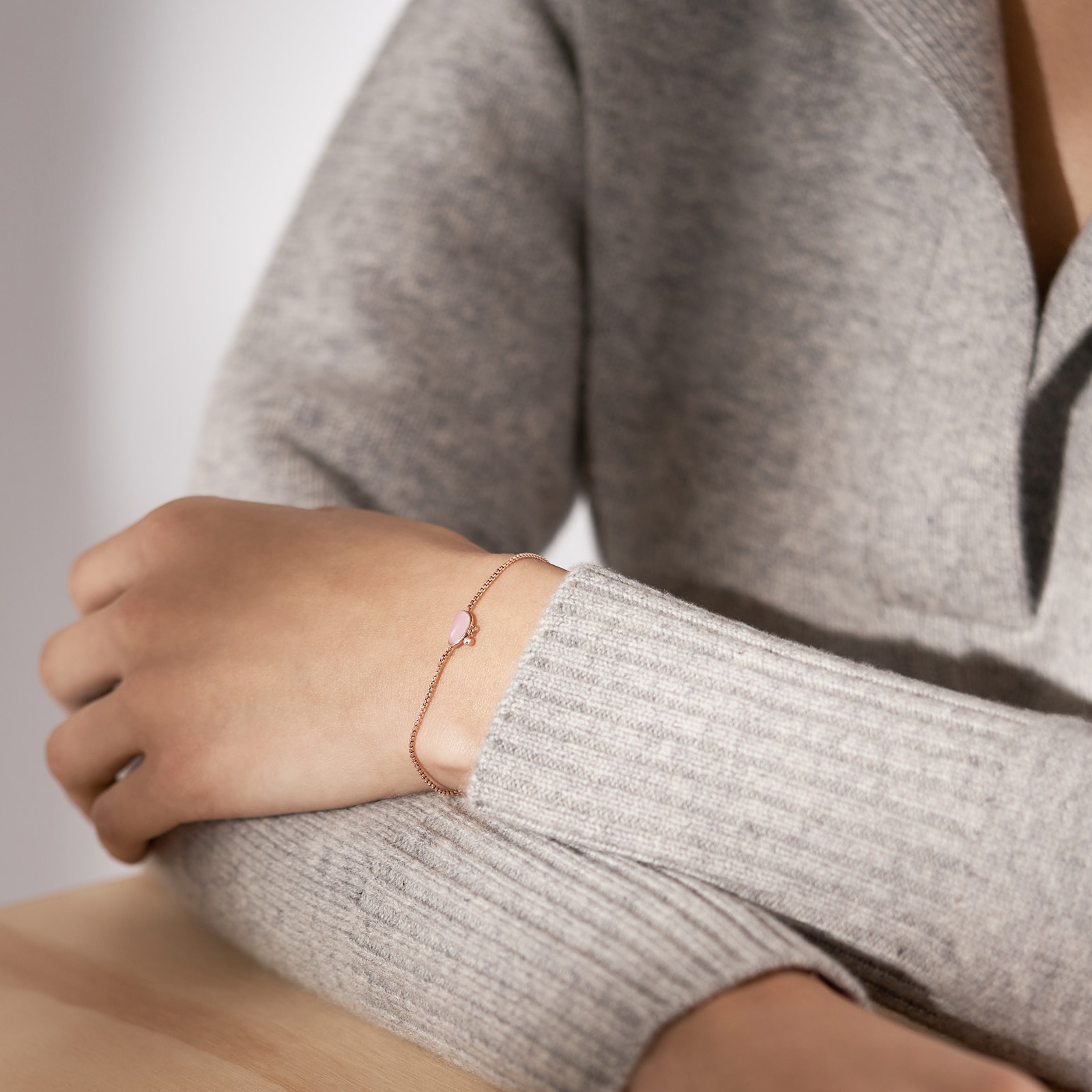 Skagen Rose Gold Coloured Sea Glass Bracelet