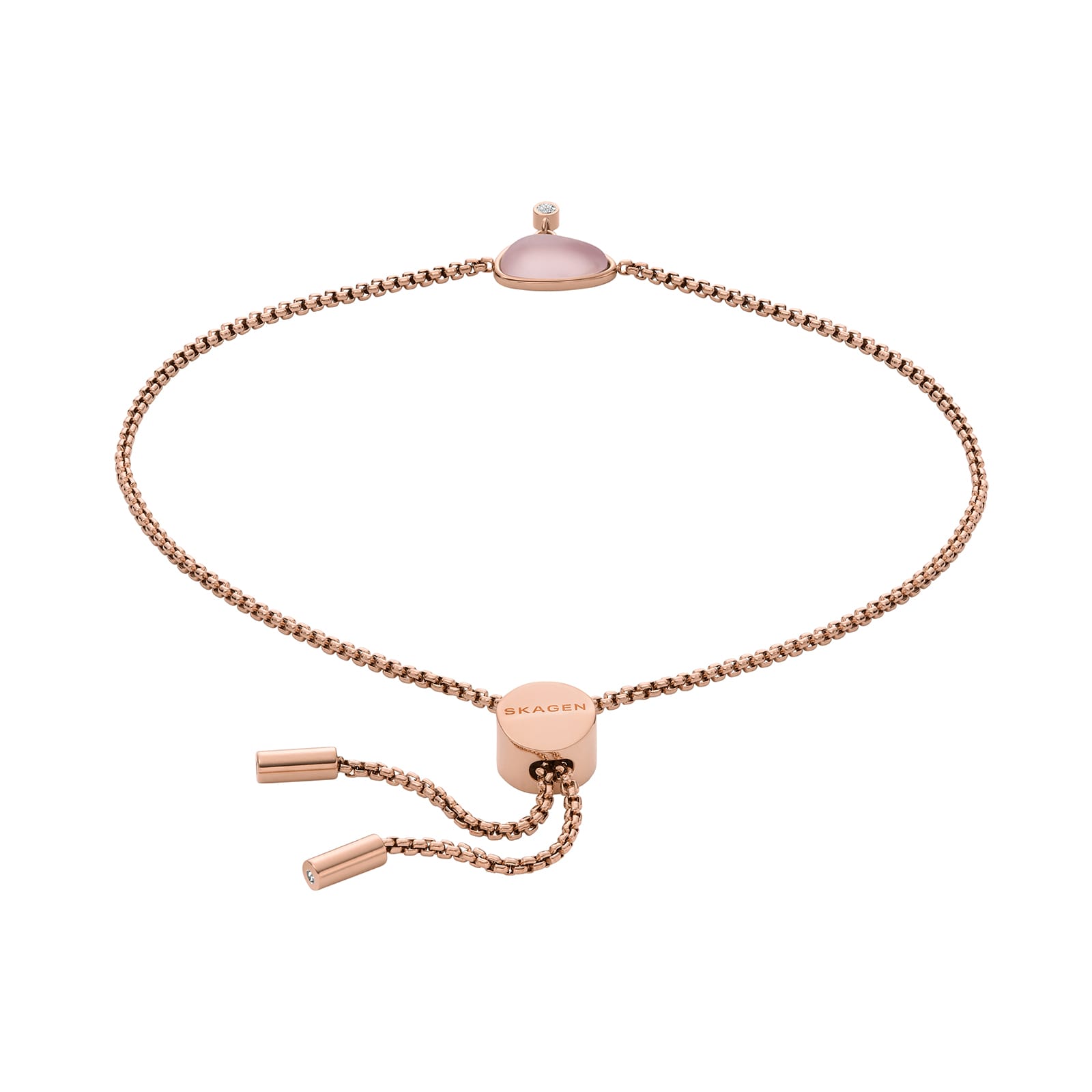 Skagen Bracciale Da Donna In Vetro Di Mare, Lunghezza: 2,6 mm, Larghezza: 7,8 mm Bracciale In Acciaio Inossidabile, SKJ1628040