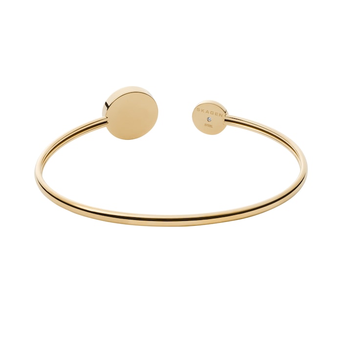 Skagen Agnethe Gold-Tone Mother of Pearl Cuff Bracelet