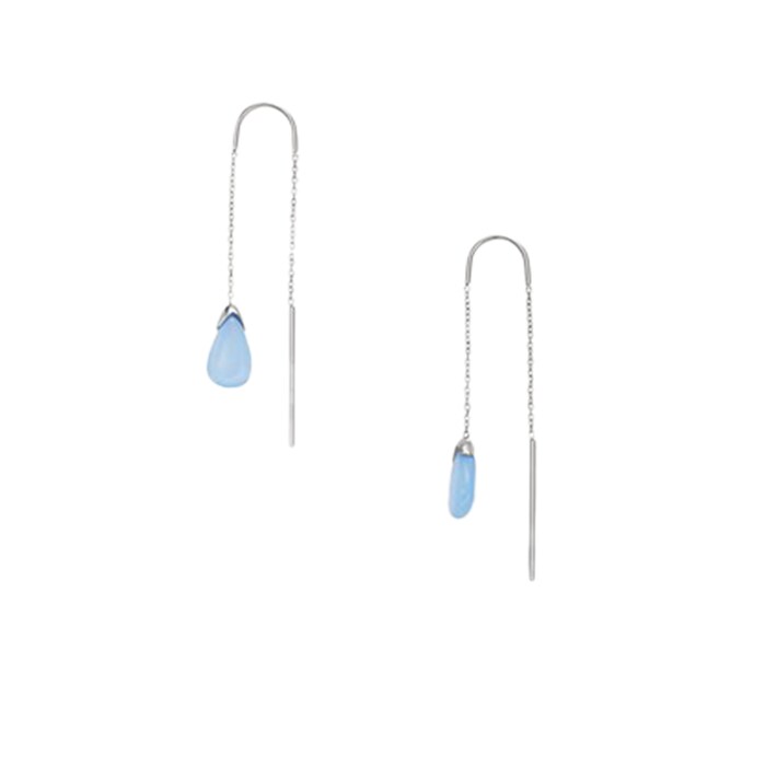 Skagen Blue Sea Glass Drop Earrings