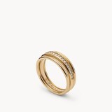 Skagen Kariana Gold Tone Stainless Steel Band Ring