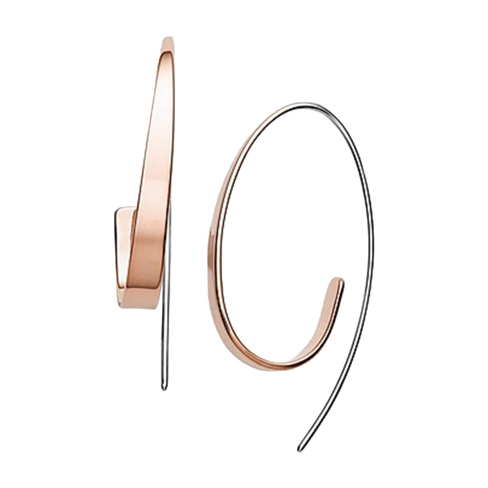 Skagen Kariana Rose Gold Tone Hoop Earrings
