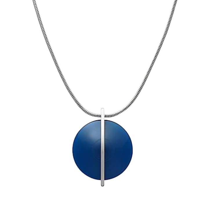 Skagen Sea Glass Silver Tone Stainless Steel Pendant Necklace