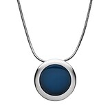 Skagen Sea Glass Silver Tone Pendant Necklace