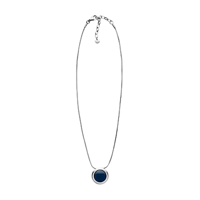 Skagen Sea Glass Silver Tone Pendant Necklace