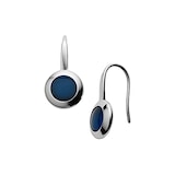 Skagen Sea Glass Silver Tone Drop Earrings