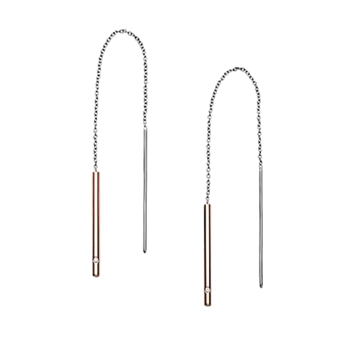 Skagen Kariana Two Tone Threaded Earrings