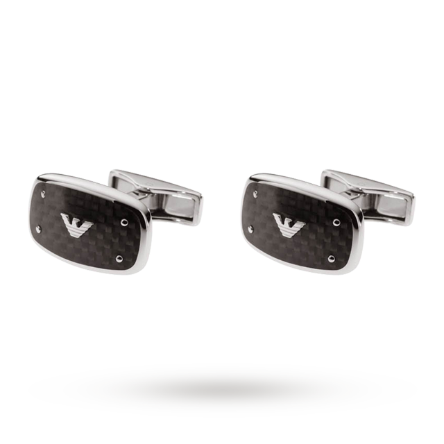 Emporio Armani Gents Carbon Fibre Cufflinks