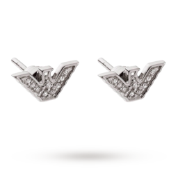 37330701 - Glitz Silver Eagle Stud Earrings
