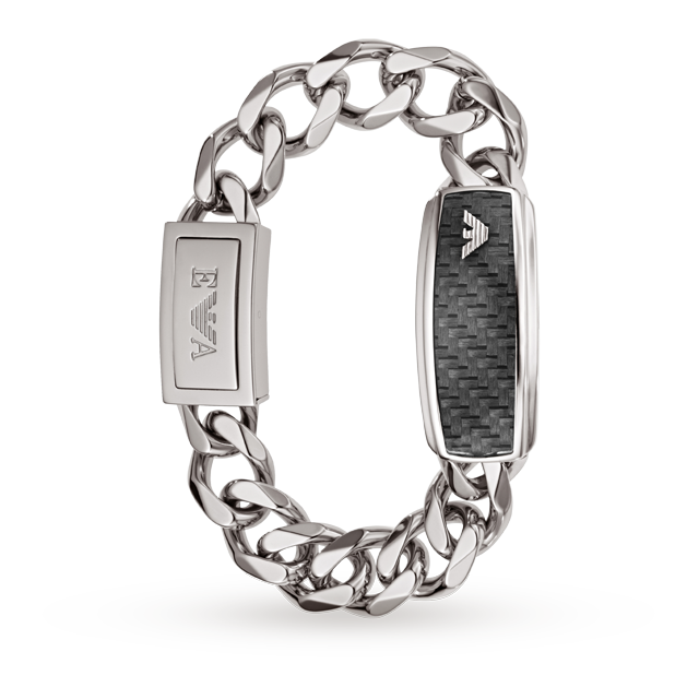 Emporio Armani Gents Steel and Mesh Link Bracelet