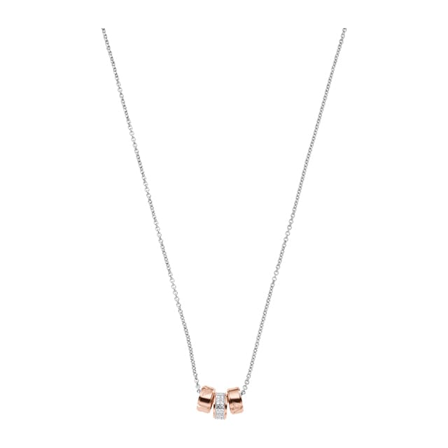 Emporio Armani Signature Glitz Rose Gold Plated Necklace