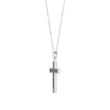 Emporio Armani Men's Carbon Fibre Cross Necklace EGs1705040