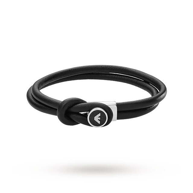 Emporio Armani Men's Signature Black Bracelet EGS2212040