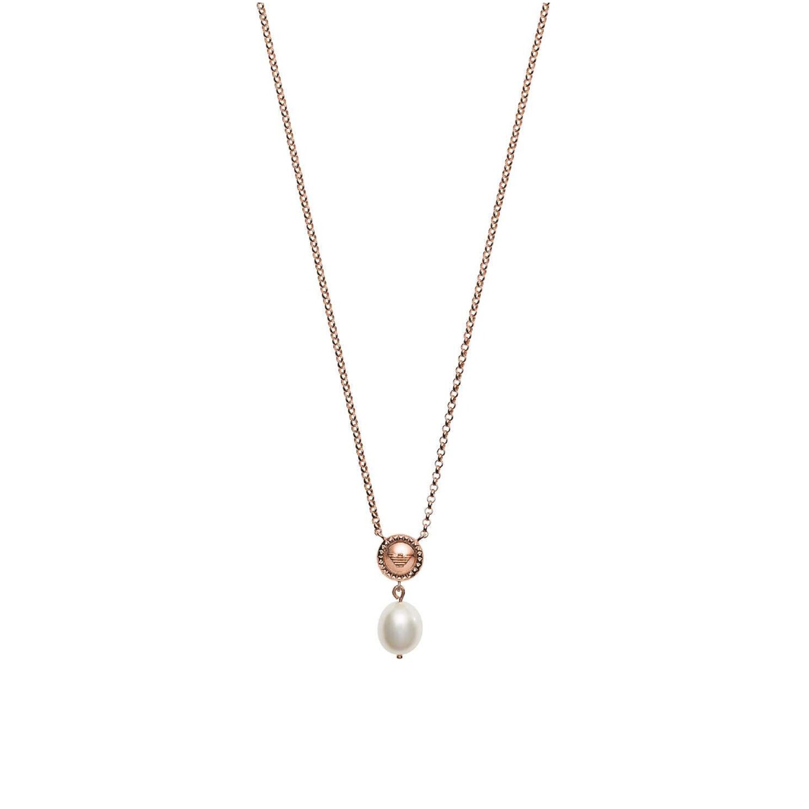 Emporio Armani Rose Gold Coloured Fresh Water Pearl Pendant