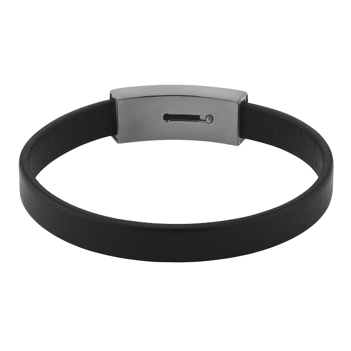 Emporio Armani Mens Leather Bracelet