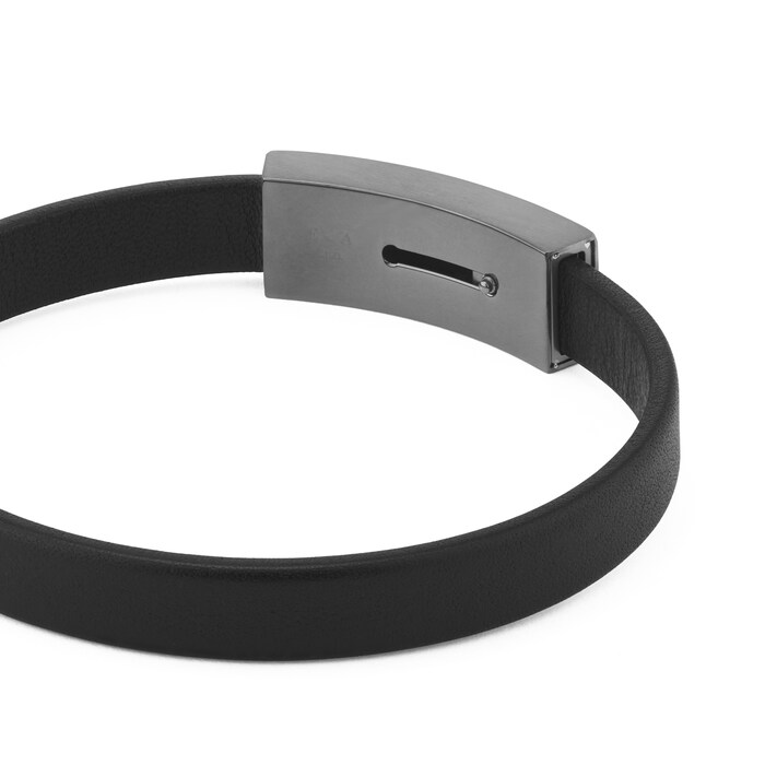 Emporio Armani Mens Leather Bracelet