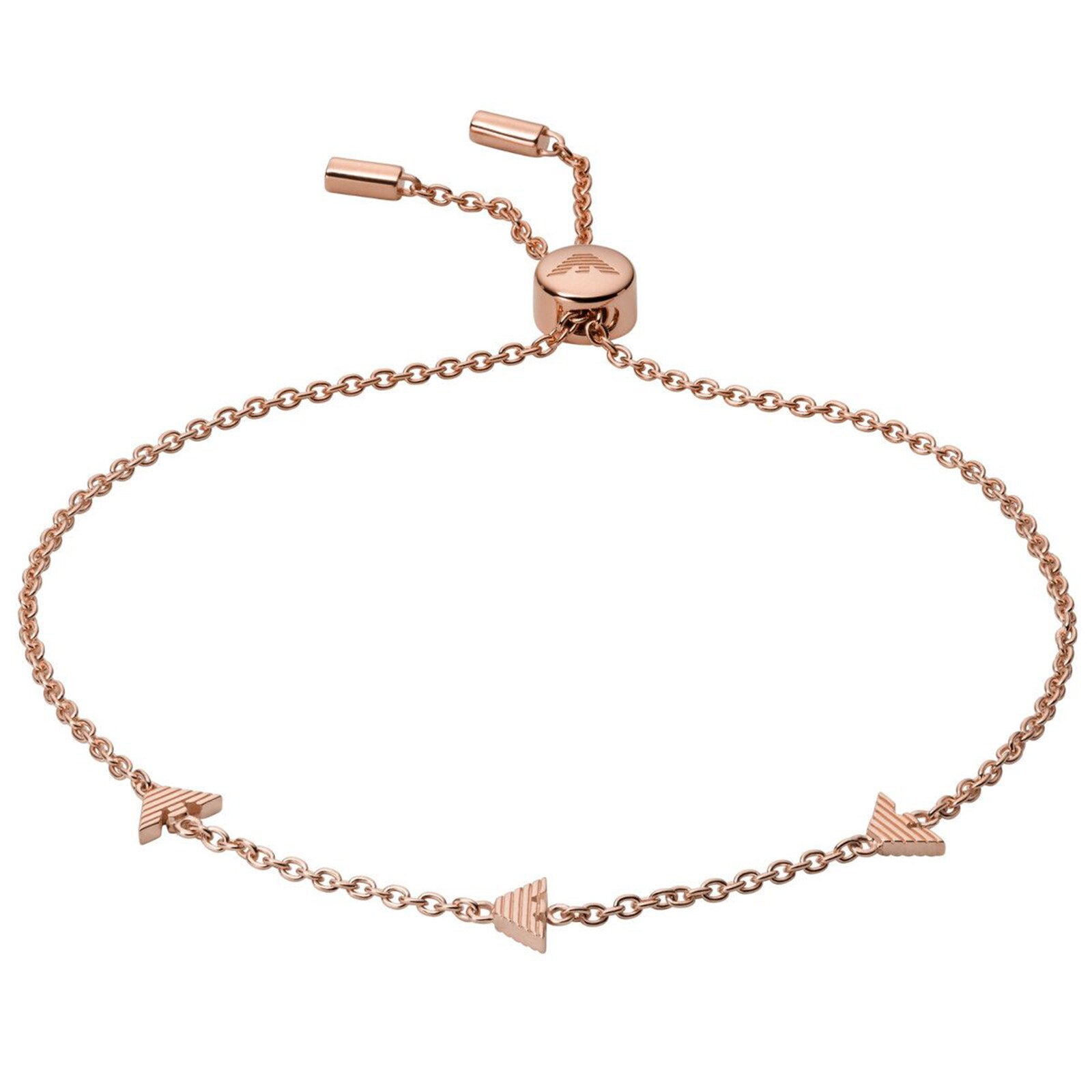 Emporio Armani Rose Gold Coloured Logo Bracelet