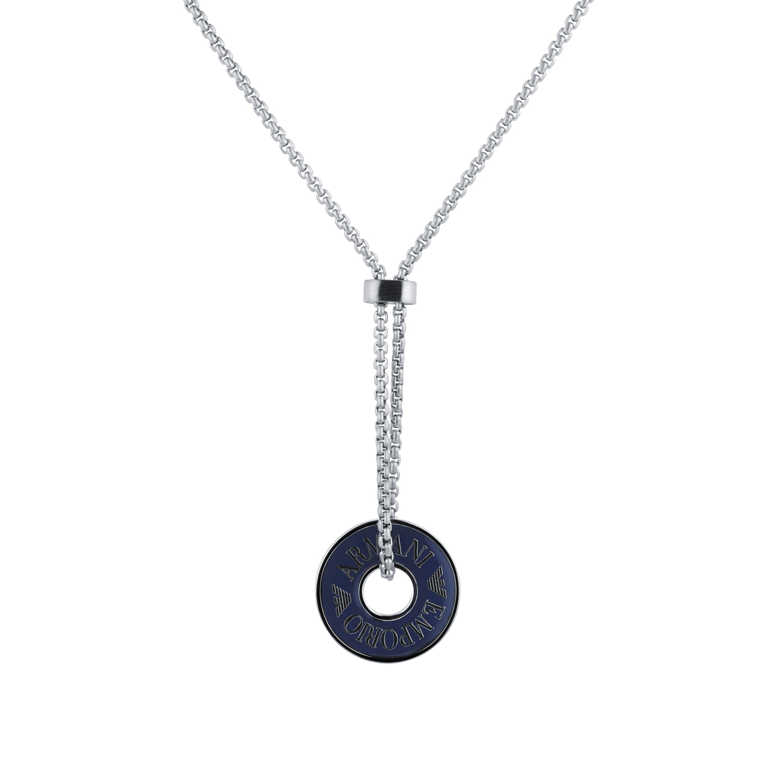 Stainless Steel Blue Open Disc Pendant