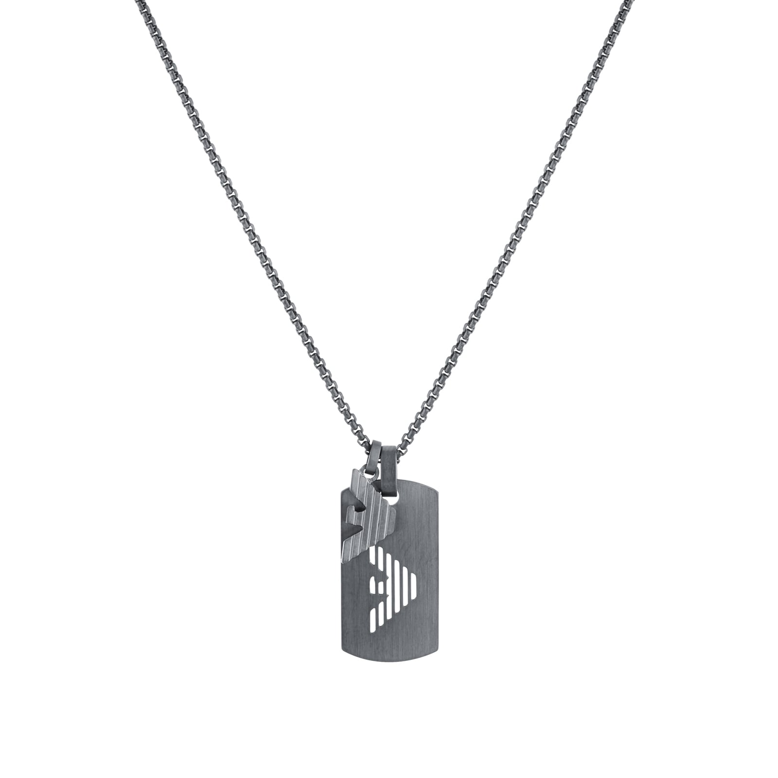 Emporio Armani Mens Stainless Steel IP ID Pendant