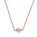 Emporio Armani Rose Gold Coloured Pearl Necklace