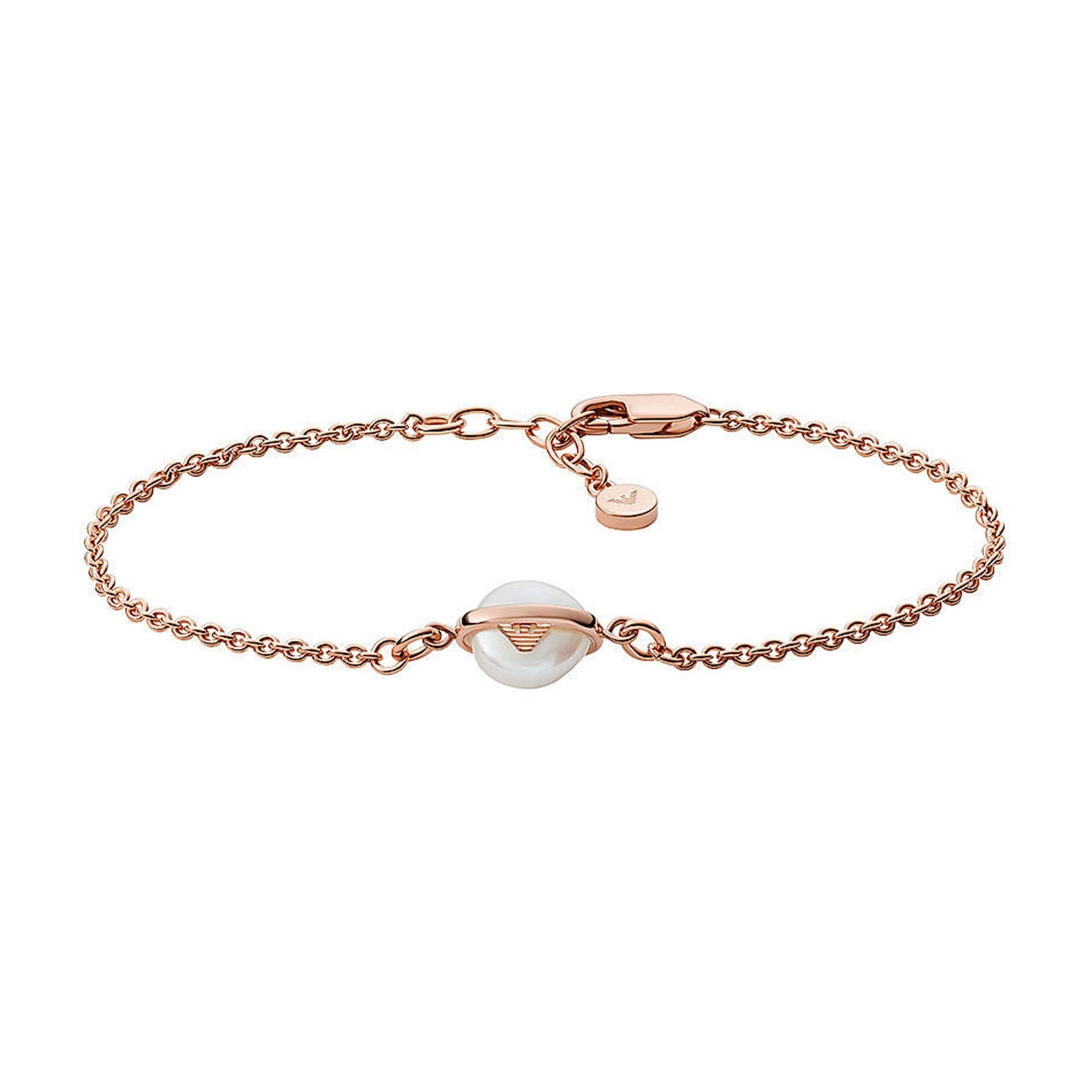 Emporio Armani Rose Gold Coloured Pearl Bracelet EG3533221 | Goldsmiths