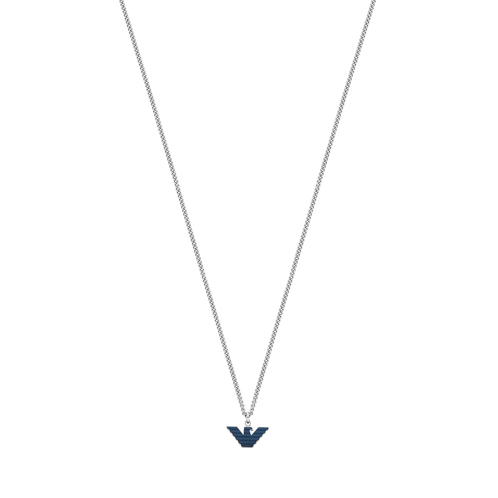Emporio Armani Mens Black and Stainless Steel Pendant