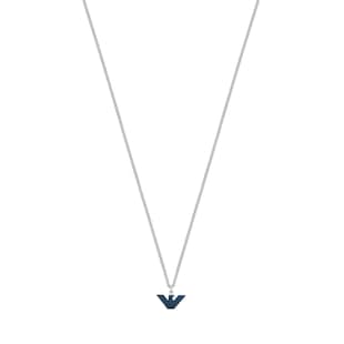 Emporio Armani Mens Black and Stainless Steel Pendant