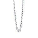 Emporio Armani Mens Black & Stainless Steel Chain Necklace